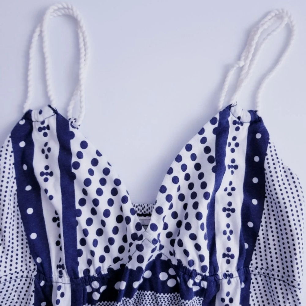 NWOT American Eagle Abstract Navy Polka Dot Dress